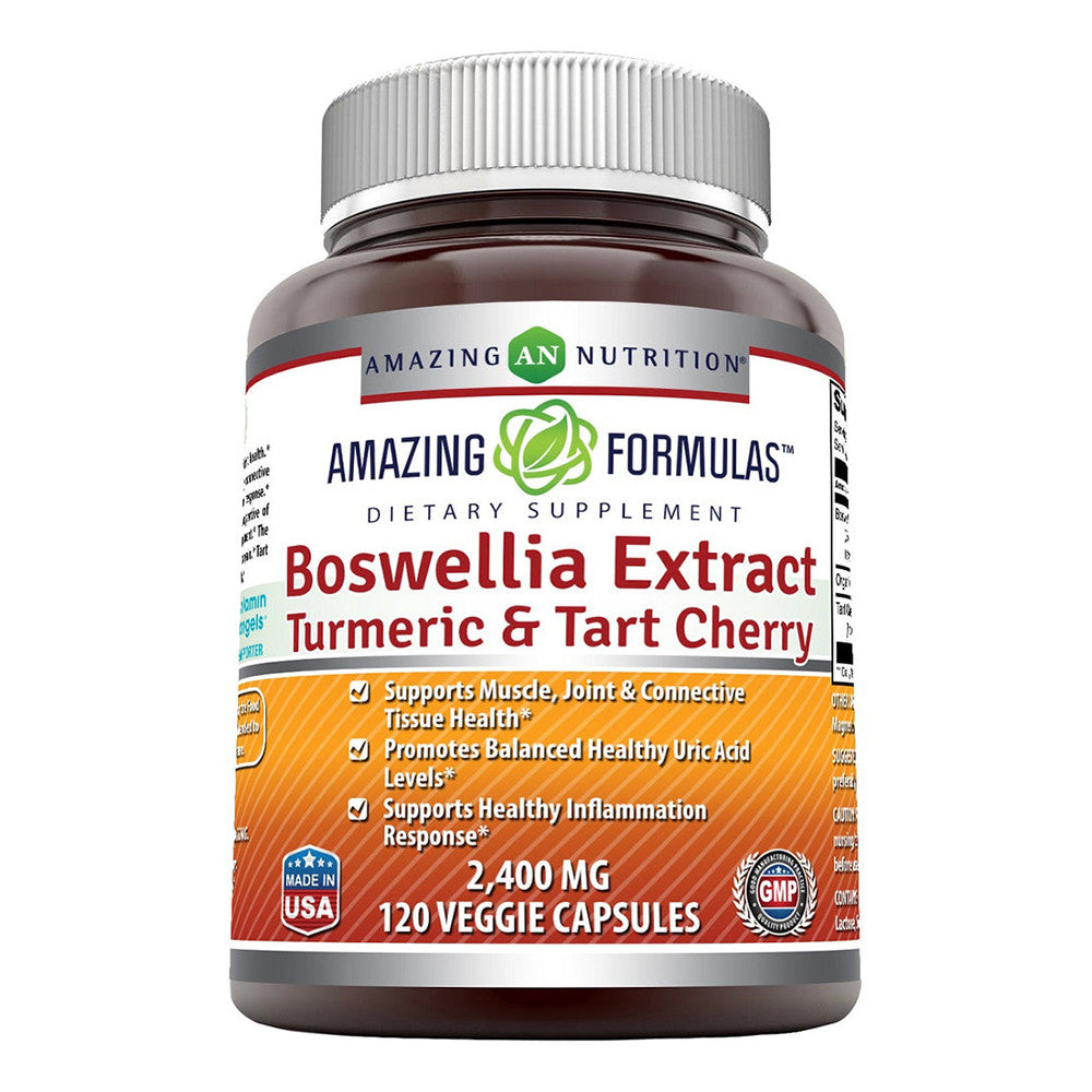 Amazing Nutrition Amazing Formulas Boswellia Turmeric And Tart Cherry 2400 Mg Capsules, 120 Ea